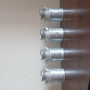 4 Galvanized Metal Miniture Milkcans